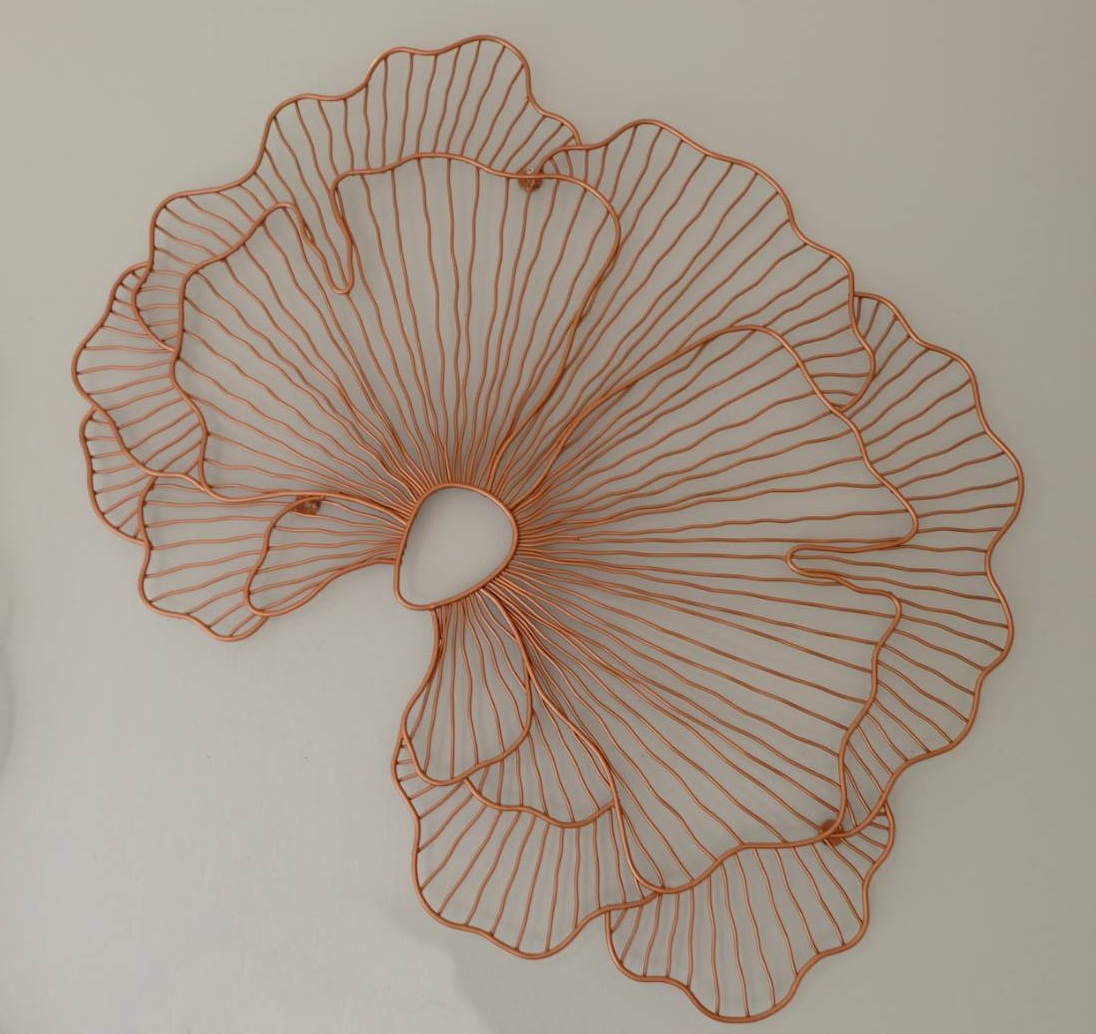 ดอกป๊อบปี้  เหล็กเส้นติดผนัง