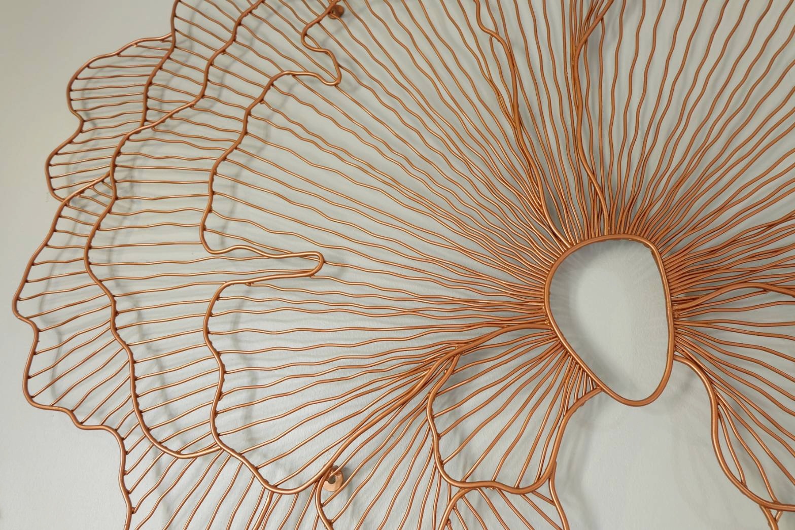 ดอกป๊อบปี้  เหล็กเส้นติดผนัง