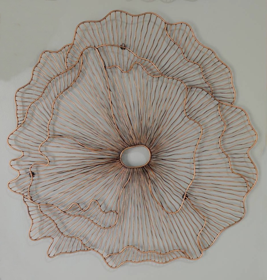 ดอกไม้บาน เหล็กเส้นติดผนัง