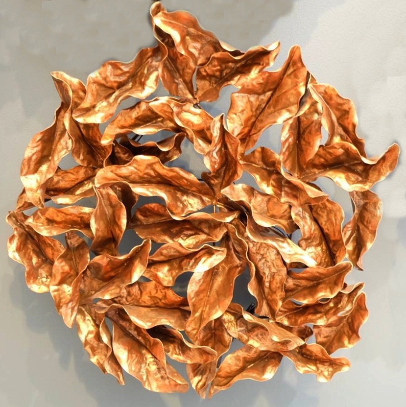 ใบสัก มีไฟ ติดผนัง