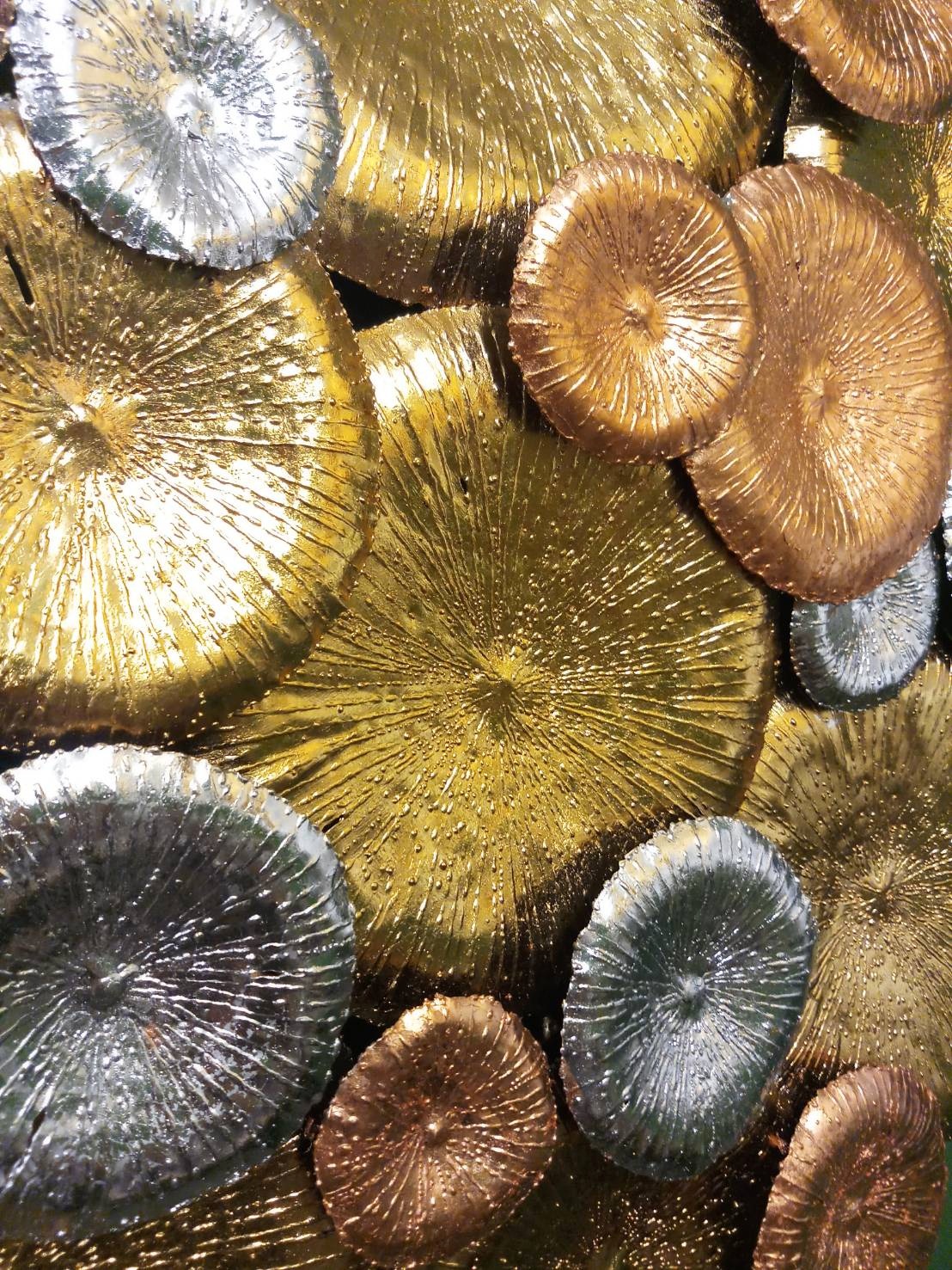 ใบบัว ปิดทอง ปิดเงิน ปิดทองแดง ติดผนัง