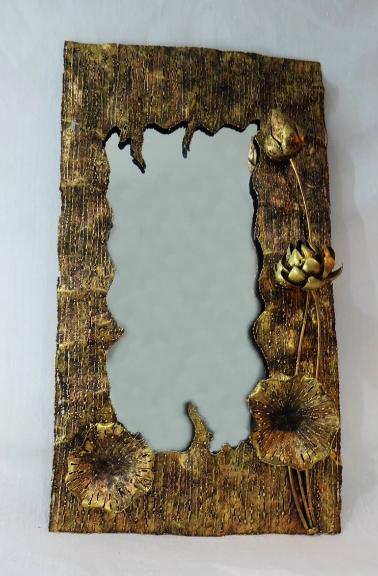 กรอบกระจก ดอกบัว